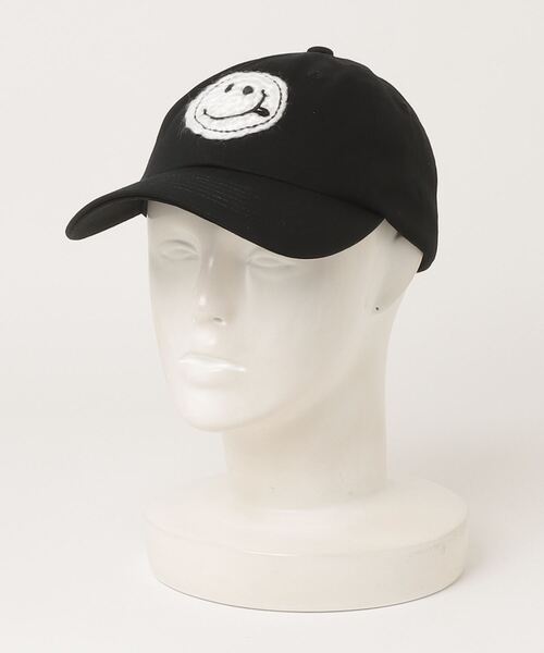 STUD MUFFIN(スタッドマフィン)の「STUD MUFFIN/スタッドマフィン/カギ編みスマイル&ワッペン コットンCAP(キャップ・メンズ・ホワイト/ブラック・F)」の6枚目の写真