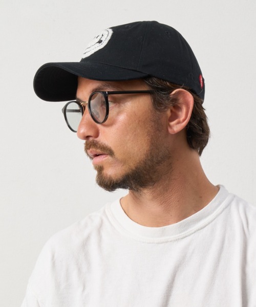 STUD MUFFIN(スタッドマフィン)の「STUD MUFFIN/スタッドマフィン/カギ編みスマイル&ワッペン コットンCAP(キャップ・メンズ・ホワイト/ブラック・F)」の4枚目の写真