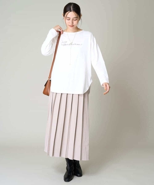 a.v.v（アーヴェヴェ）の「【コットン100％】大人のロゴロンT（Tシャツ/カットソー・レディース・ホワイト/チャコールグレー/グレー系その他・38/40/42/36/34）」の13枚目の写真