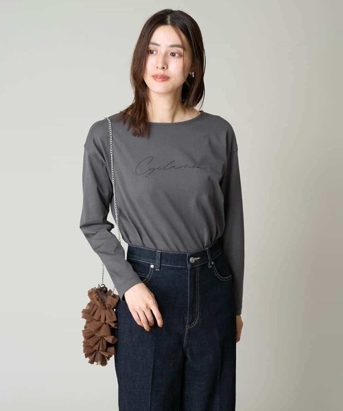 a.v.v（アーヴェヴェ）の「【コットン100％】大人のロゴロンT（Tシャツ/カットソー・レディース・ホワイト/チャコールグレー/グレー系その他・38/40/42/36/34）」の15枚目の写真