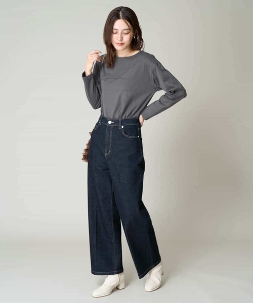 a.v.v（アーヴェヴェ）の「【コットン100％】大人のロゴロンT（Tシャツ/カットソー・レディース・ホワイト/チャコールグレー/グレー系その他・38/40/42/36/34）」の21枚目の写真