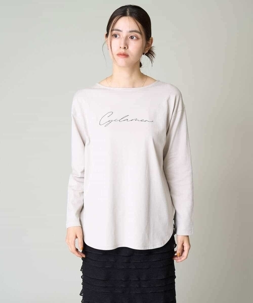 a.v.v（アーヴェヴェ）の「【コットン100％】大人のロゴロンT（Tシャツ/カットソー・レディース・ホワイト/チャコールグレー/グレー系その他・38/40/42/36/34）」の22枚目の写真