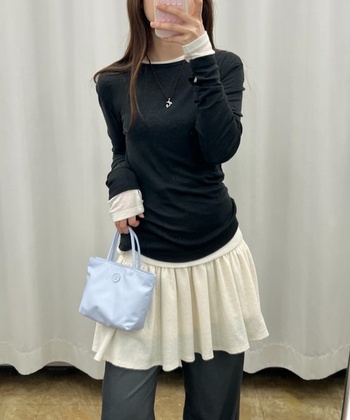 tシャツ back stitch sheer tops / バックステッチシアートップス レディース GIUNON tシャツ back stitch sheer tops / バックステッチシアー