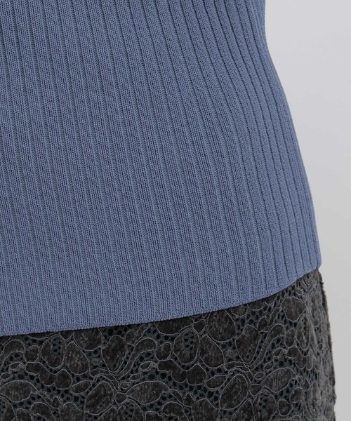 Andemiu（アンデミュウ）の「リブダブルZIPニット146984（ニット/セーター・レディース・ブルー/アイボリー/ブラック・FREE）」の20枚目の写真