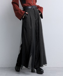 HARE | ストライプチュールレイヤーパンツ(HARE)(その他パンツ)