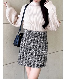 MIIA | ツイード台形ミニスカート(スカート)