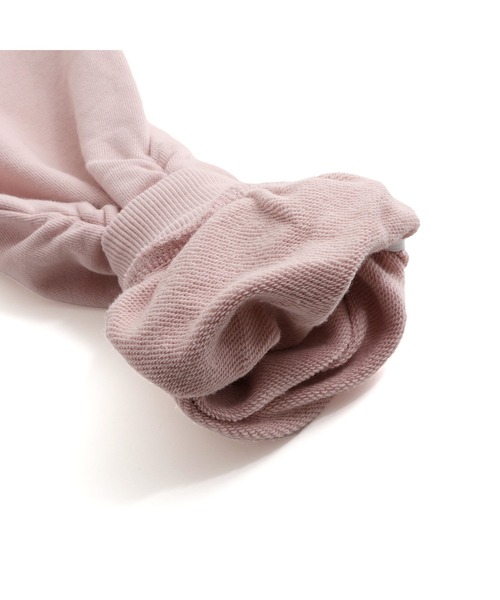 JENNI love（ジェニィラブ）の「【再入荷】【コットン100％】そでギャザーZIPパーカー（パーカー・キッズ・ピンク/アイボリー/ブラック・130cm/140cm/150cm/160cm）」の4枚目の写真