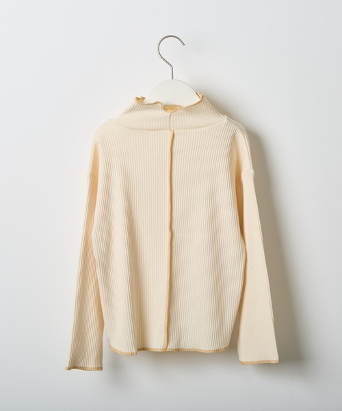 CIAOPANIC TYPY（チャオパニックティピー）の「【KIDS】配色リブステッチハイネックカットソー（Tシャツ/カットソー・キッズ・グレー/アイボリー/ブラック/ブラウン/レッド・SMALL/MEDIUM/LARGE/X-LARGE/XX-LARGE）」の7枚目の写真