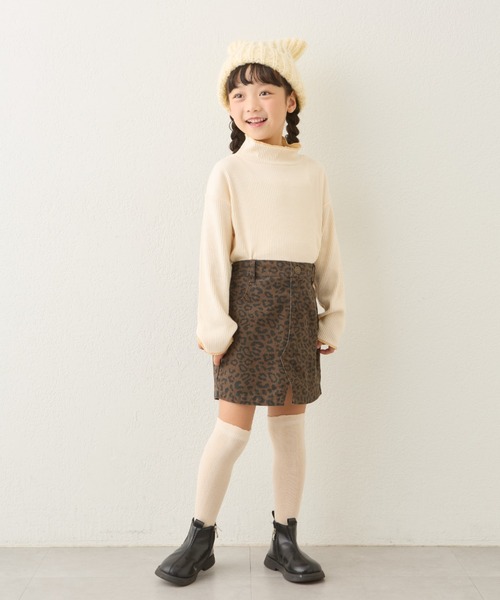 CIAOPANIC TYPY（チャオパニックティピー）の「【KIDS】配色リブステッチハイネックカットソー（Tシャツ/カットソー・キッズ・グレー/アイボリー/ブラック/ブラウン/レッド・SMALL/MEDIUM/LARGE/X-LARGE/XX-LARGE）」の16枚目の写真