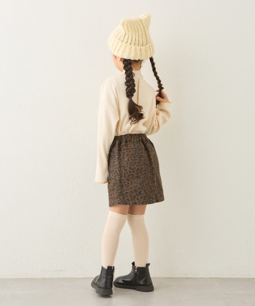 CIAOPANIC TYPY（チャオパニックティピー）の「【KIDS】配色リブステッチハイネックカットソー（Tシャツ/カットソー・キッズ・グレー/アイボリー/ブラック/ブラウン/レッド・SMALL/MEDIUM/LARGE/X-LARGE/XX-LARGE）」の18枚目の写真