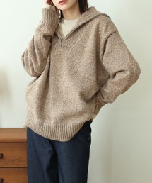 【NOAHL】MIXニットハーフジップ