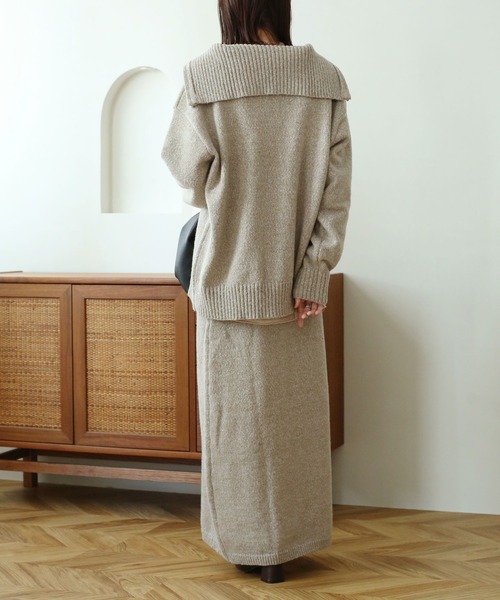 NOAHL(ノアル)の「【NOAHL】MIXニットハーフジップ(ニット/セーター・レディース・グレイッシュベージュ/ライトベージュ/ベージュ/ブラウン/ライトグリーン・FREE)」の17枚目の写真