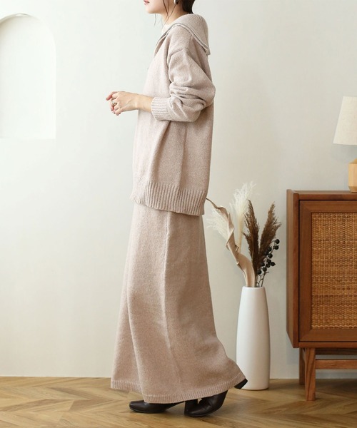 NOAHL(ノアル)の「【NOAHL】MIXニットハーフジップ(ニット/セーター・レディース・グレイッシュベージュ/ライトベージュ/ベージュ/ブラウン/ライトグリーン・FREE)」の21枚目の写真