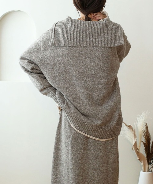 NOAHL(ノアル)の「【NOAHL】MIXニットハーフジップ(ニット/セーター・レディース・グレイッシュベージュ/ライトベージュ/ベージュ/ブラウン/ライトグリーン・FREE)」の22枚目の写真