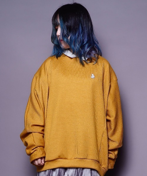 AFYF（エーエフワイエフ）の「AFYF DORMAN LST/ビッグシルエット ドルマンT（ニット/セーター・レディース・ブラック/サックスブルー/マスタード・FREE）」の3枚目の写真