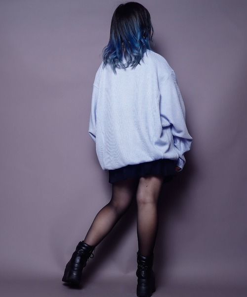 AFYF（エーエフワイエフ）の「AFYF DORMAN LST/ビッグシルエット ドルマンT（ニット/セーター・レディース・ブラック/サックスブルー/マスタード・FREE）」の6枚目の写真