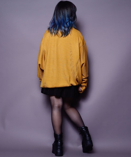 AFYF（エーエフワイエフ）の「AFYF DORMAN LST/ビッグシルエット ドルマンT（ニット/セーター・レディース・ブラック/サックスブルー/マスタード・FREE）」の14枚目の写真