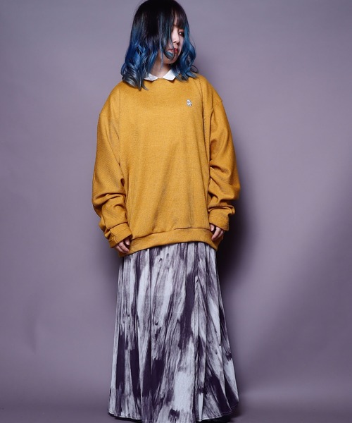 AFYF（エーエフワイエフ）の「AFYF DORMAN LST/ビッグシルエット ドルマンT（ニット/セーター・レディース・ブラック/サックスブルー/マスタード・FREE）」の16枚目の写真