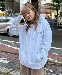 【NUNIFE】《さやべびコラボ》胸元ロゴ裏毛パーカー