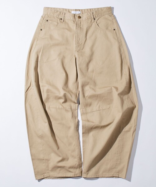 FREAK'S STORE(フリークスストア)の「FREAK’S STORE/フリークスストア ワイドシルエット カーブ チノパンツ/バルーンシルエット(チノパンツ・メンズ・キャメル/ブラック/オリーブ・LARGE/MEDIUM)」の4枚目の写真