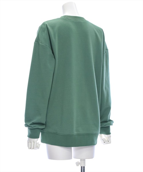 clear（クリア）の「配色プリントロング丈スウェットトップス [大人カジュアル]≪2024AW新作≫（スウェット・レディース・グリーン/オフホワイト/チャコールグレー・F）」の7枚目の写真