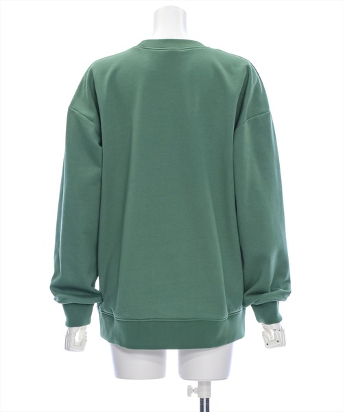 clear（クリア）の「配色プリントロング丈スウェットトップス [大人カジュアル]≪2024AW新作≫（スウェット・レディース・グリーン/オフホワイト/チャコールグレー・F）」の8枚目の写真