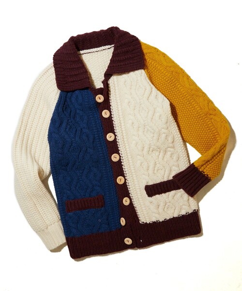 Freada(フリーダ)の「Freada/フリーダ パターンケーブルカーディガン(カーディガン/ボレロ・レディース・マルチ/オフホワイト・フリ-)」の5枚目の写真