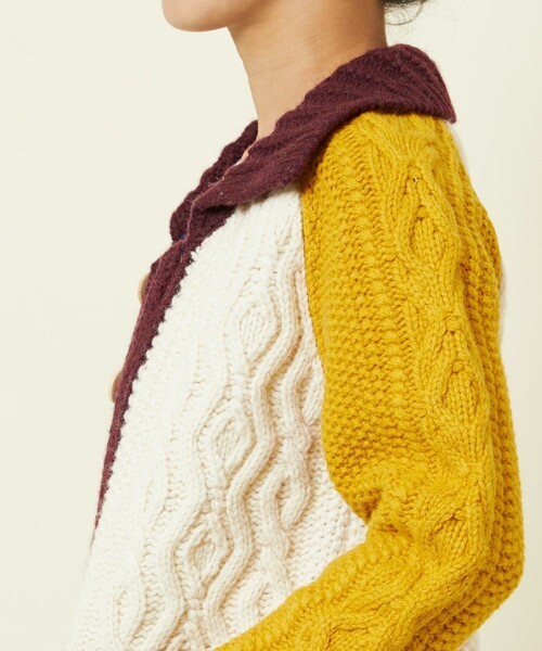 Freada(フリーダ)の「Freada/フリーダ パターンケーブルカーディガン(カーディガン/ボレロ・レディース・マルチ/オフホワイト・フリ-)」の20枚目の写真