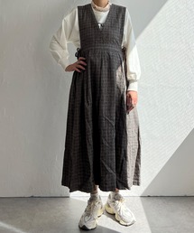 LBC | 綿麻起毛2WAYジャンスカ(ジャンパースカート)