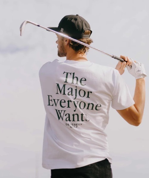 DEVEREUX GOLF（デヴァローゴルフ）の「DVRX Augusta TEE（Tシャツ/カットソー・メンズ・ホワイト/カーキ・SMALL/LARGE/MEDIUM）」の8枚目の写真
