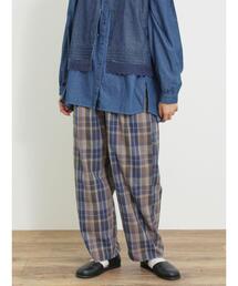 Samansa Mos2 | TRチェック柄イージーストレートパンツ(その他パンツ)