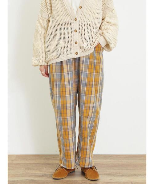 Samansa Mos2（サマンサ モスモス）の「TRチェック柄イージーストレートパンツ（その他パンツ・レディース・グレー/ネイビー/マスタード・F）」の11枚目の写真