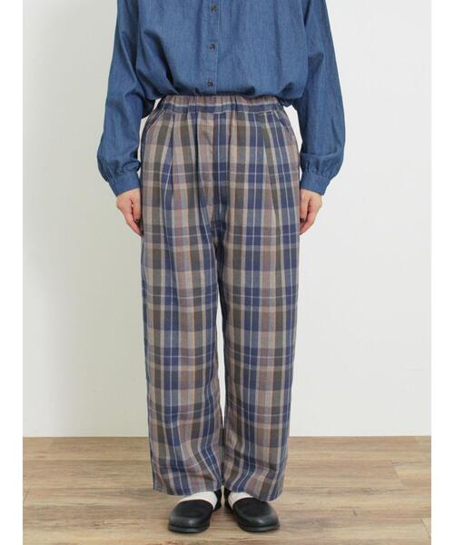 Samansa Mos2（サマンサ モスモス）の「TRチェック柄イージーストレートパンツ（その他パンツ・レディース・グレー/ネイビー/マスタード・F）」の22枚目の写真