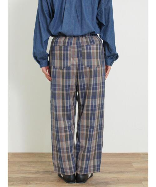 Samansa Mos2（サマンサ モスモス）の「TRチェック柄イージーストレートパンツ（その他パンツ・レディース・グレー/ネイビー/マスタード・F）」の20枚目の写真
