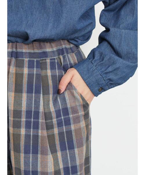 Samansa Mos2（サマンサ モスモス）の「TRチェック柄イージーストレートパンツ（その他パンツ・レディース・グレー/ネイビー/マスタード・F）」の18枚目の写真