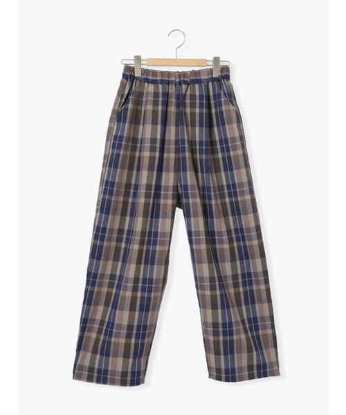 Samansa Mos2（サマンサ モスモス）の「TRチェック柄イージーストレートパンツ（その他パンツ・レディース・グレー/ネイビー/マスタード・F）」の5枚目の写真