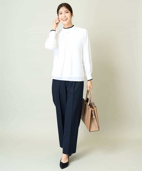 a.v.v（アーヴェヴェ）の「メタルパーツレイヤードブラウス（シャツ/ブラウス・レディース・アイボリー/ネイビー/ホワイト・34/38/36/42/40）」の7枚目の写真