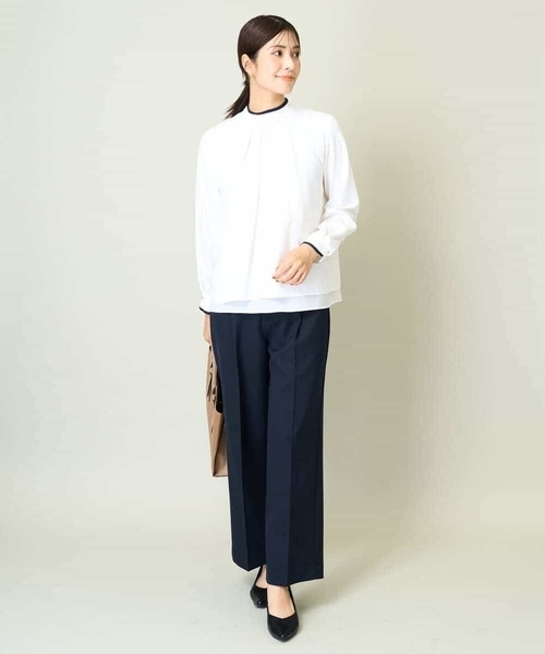 a.v.v（アーヴェヴェ）の「メタルパーツレイヤードブラウス（シャツ/ブラウス・レディース・アイボリー/ネイビー/ホワイト・34/38/36/42/40）」の9枚目の写真