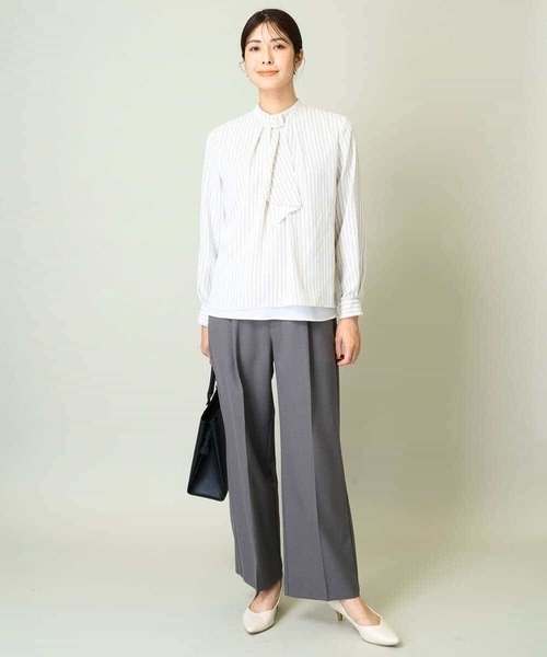 a.v.v（アーヴェヴェ）の「メタルパーツレイヤードブラウス（シャツ/ブラウス・レディース・アイボリー/ネイビー/ホワイト・34/38/36/42/40）」の15枚目の写真