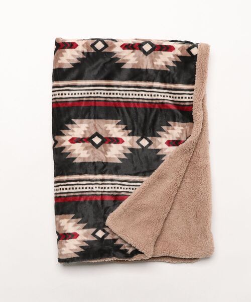 チャイハネ(チャイハネ)の「【チャイハネ】NOMADY ノマディブランケットM(ブランケット・レディース・ブラック/カーキ/ナチュラル/ターコイズブルー/サンドベージュ/スカイブルー・FREE)」の7枚目の写真