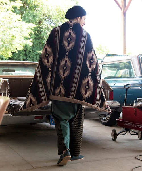 チャイハネ(チャイハネ)の「【チャイハネ】NOMADY ノマディブランケットM(ブランケット・レディース・ブラック/カーキ/ナチュラル/ターコイズブルー/サンドベージュ/スカイブルー・FREE)」の10枚目の写真