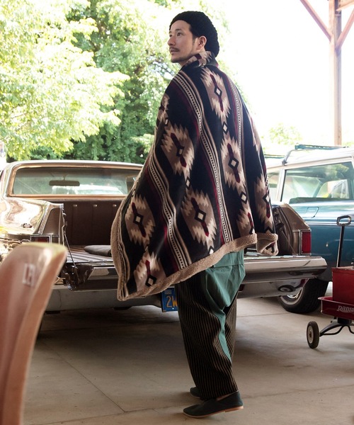 チャイハネ(チャイハネ)の「【チャイハネ】NOMADY ノマディブランケットM(ブランケット・レディース・ブラック/カーキ/ナチュラル/ターコイズブルー/サンドベージュ/スカイブルー・FREE)」の11枚目の写真