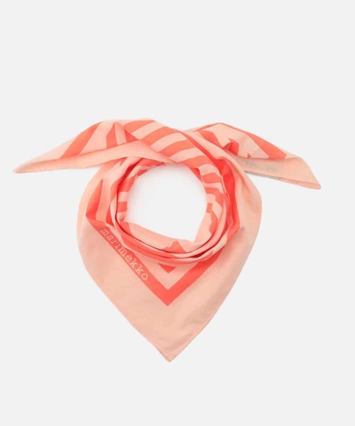 marimekko（マリメッコ）の「【kioski】 Astrilli Unikko / bandana（バンダナ/スカーフ・レディース・ベビーピンク/ブラック・FREE）」の4枚目の写真