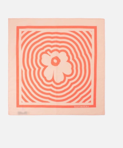 marimekko（マリメッコ）の「【kioski】 Astrilli Unikko / bandana（バンダナ/スカーフ・レディース・ベビーピンク/ブラック・FREE）」の5枚目の写真