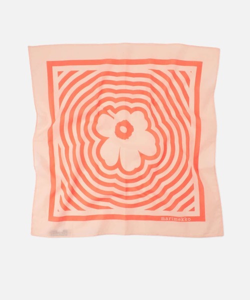 marimekko（マリメッコ）の「【kioski】 Astrilli Unikko / bandana（バンダナ/スカーフ・レディース・ベビーピンク/ブラック・FREE）」の6枚目の写真