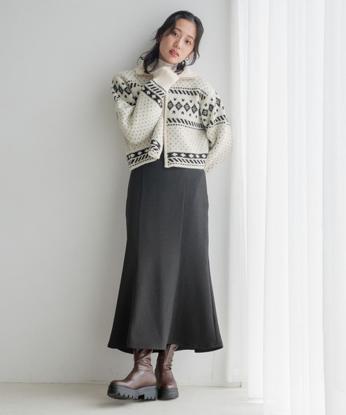 セール】ノルディックジップカーディガンLS 133794（カーディガン