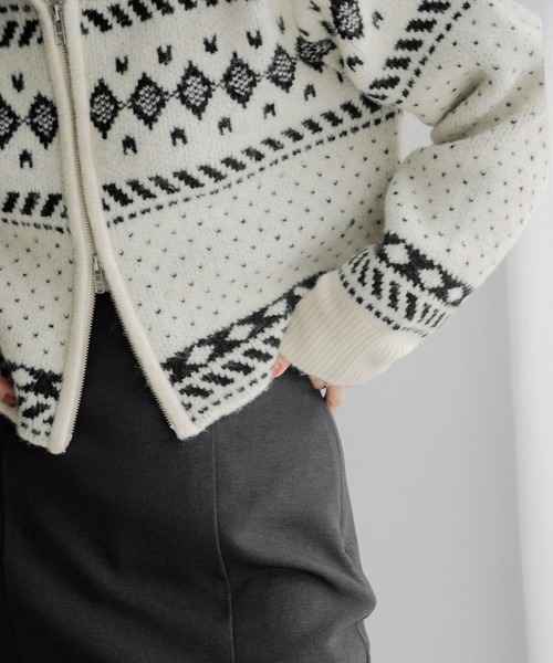 セール】ノルディックジップカーディガンLS 133794（カーディガン