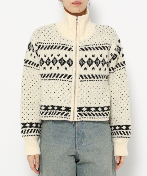 しと Sサイズ セール】ノルディックジップカーディガンLS 133794（カーディガン