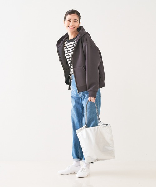 collex（コレックス）の「【WEB限定】【CACHELLIE】コードハンドル メタリックトートバッグ（トートバッグ・レディース・ブラック/ピンク/シルバー・フリー）」の8枚目の写真