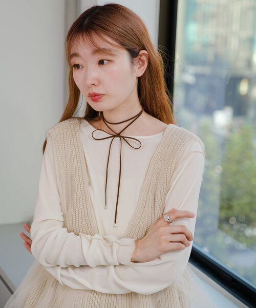 Kastane（カスタネ）の「*【fiw.】スエードチョーカー（チョーカー・レディース・ブラウン/ブラック・FREE）」の9枚目の写真